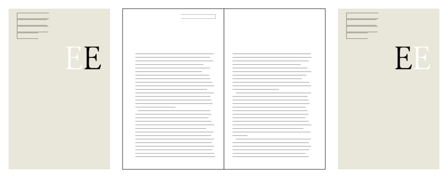 Illustration der Außen- und Innentypographie von Otl Aicher für Ilse Aichinger (hier: Eliza Eliza. Erzählungen, S. Fischer: Frankfurt am Main 1965) Illustration der Außen- und Innentypographie von Otl Aicher für Ilse Aichinger (hier: Eliza Eliza. Erzählungen, S. Fischer: Frankfurt am Main 1965)